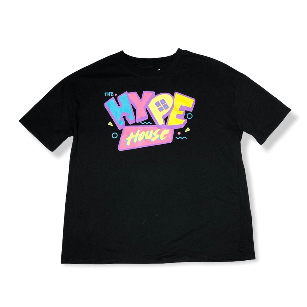 The Hype House Womens Cotton Blend Black Tshirt